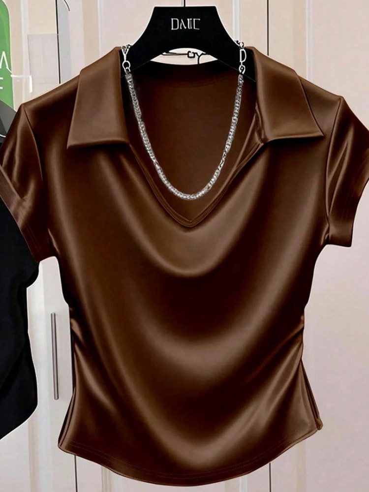 Xl Summer Clothing - Kaus Lengan Pendek Kasual Wanita Ukuran