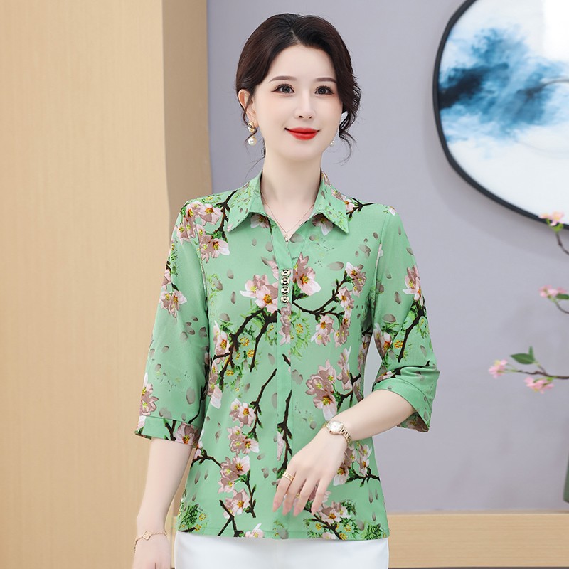 Summer Clothing For 70 Year Old Woman - Kemeja lengan pendek wanita, baju atasan
