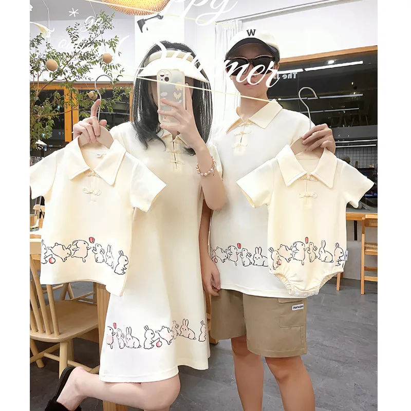 Summer Clothing Looks - Baju Couple orang tua anak Tiongkok,
