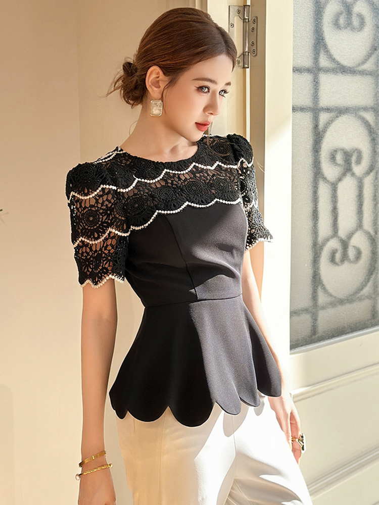 Summer Clothing In French - Pakaian Wanita Kaos Pesta Prancis Atasan