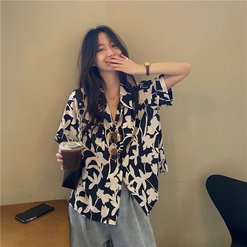 Summer Clothing For Teens - Atasan Kemeja Longgar Motif Baru Musim