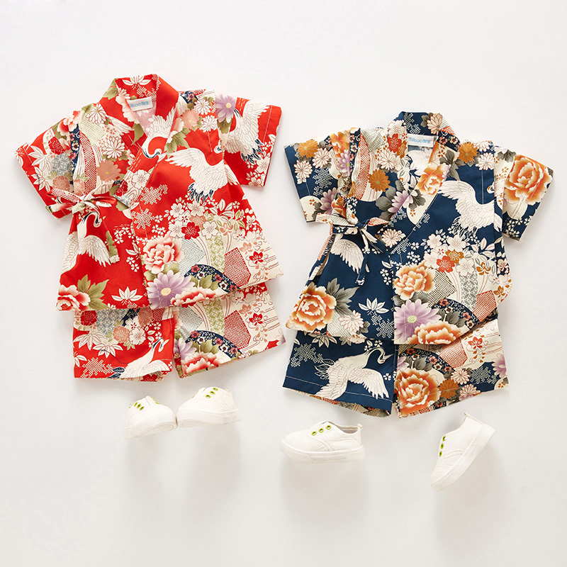 Summer Dresses Yours Clothing - Pakaian Yukata Anak-anak Musim Panas Gaun