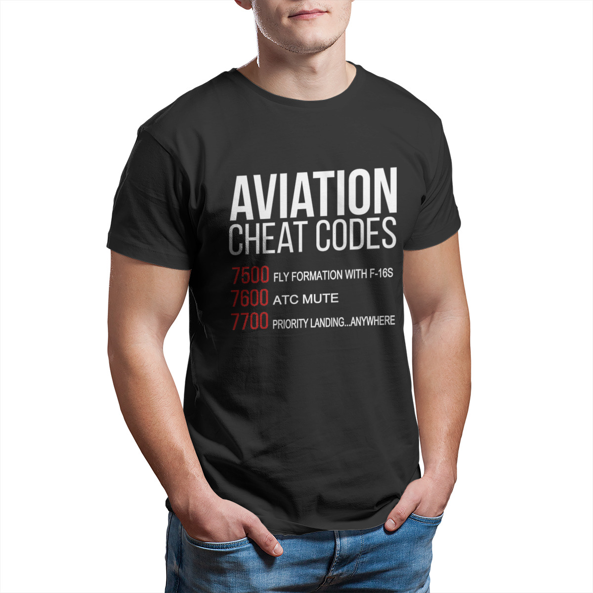 Summer Clothing Essentials Men - Penerbangan Cheat Code T-Shirt esensial cetakan