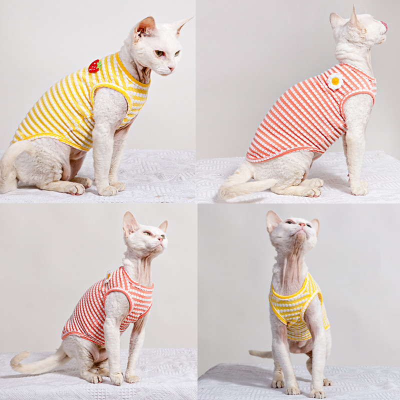 Soft Summer Yellow Clothing - Kaos Musim Panas untuk Pakaian Kucing