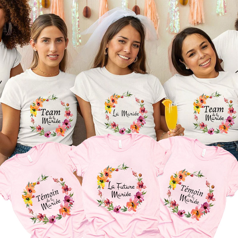 Summer Clothing In French - Atasan Pernikahan Pengantin Wanita Kaus Mahkota