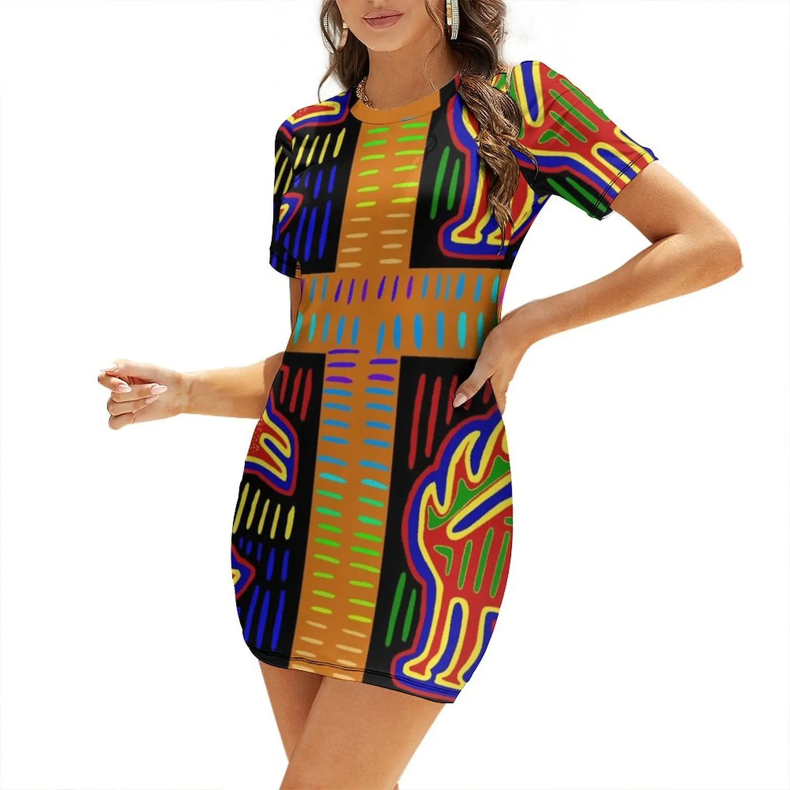 Indian Summer Vintage Clothing - Gaun Lengan Pendek Kuna Indian Caballo