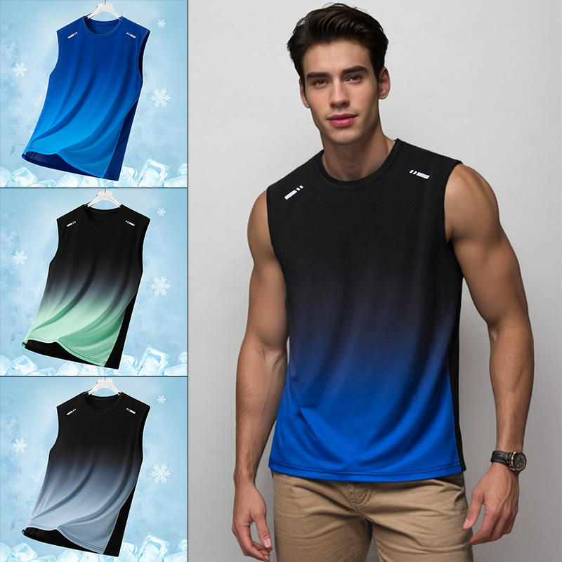 Summer Clothing For Teens - Rompi Olahraga Pria Gradient, Kaos Tanpa