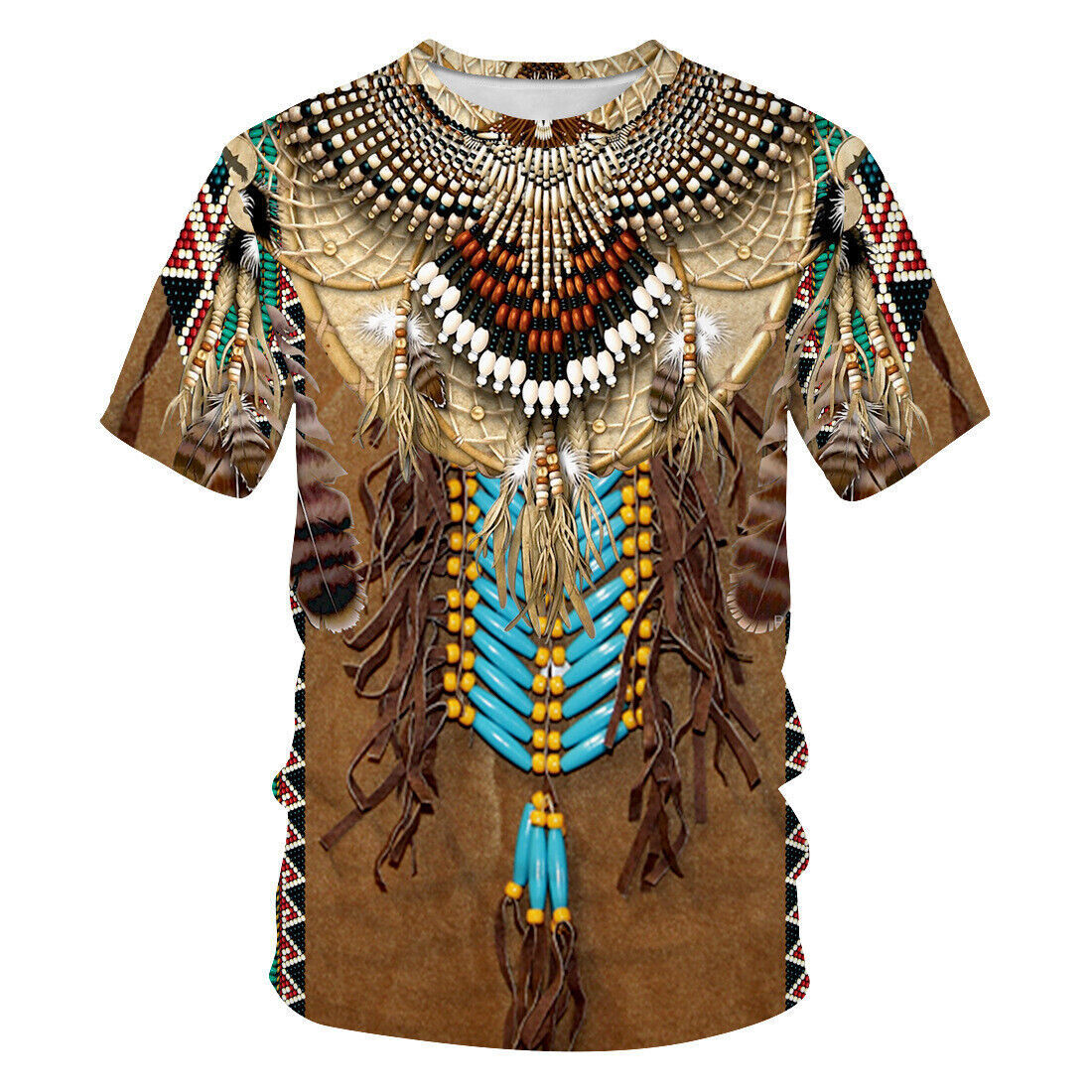 Indian Summer Vintage Clothing - Kaos 3D Gaya Etnik India Musim