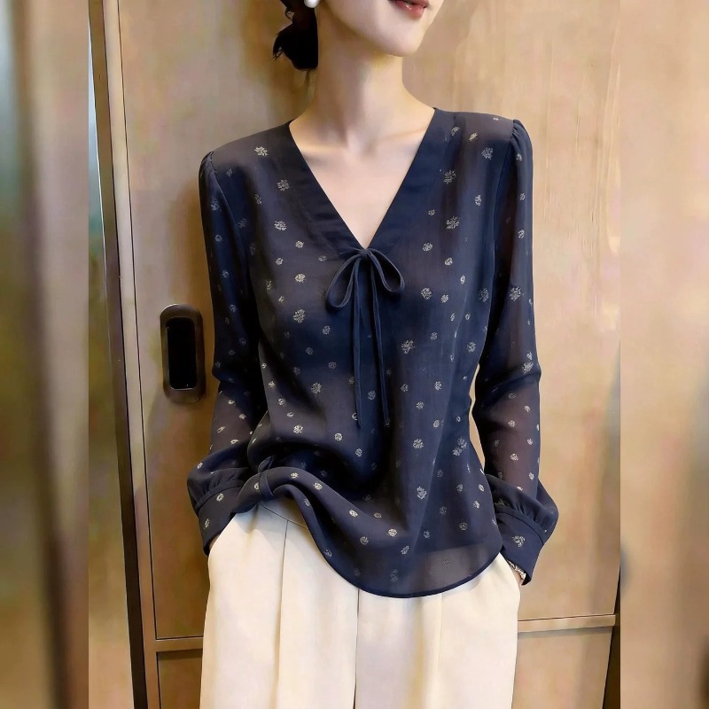 Summer Clothing In French - Blus Wanita Gaya Prancis, Kemeja Vintage