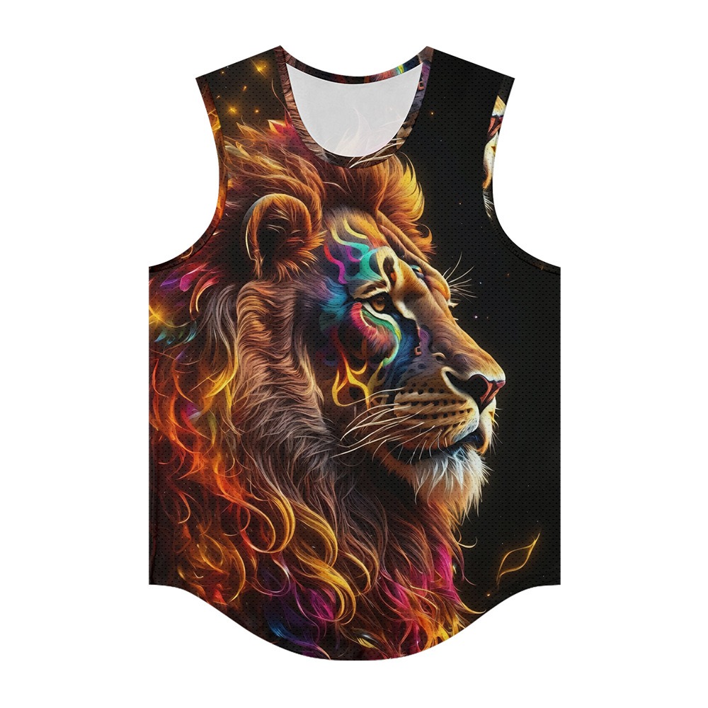Summer Clothing Essentials Men - Rompi Pria Trendi Aura Singa Hewan