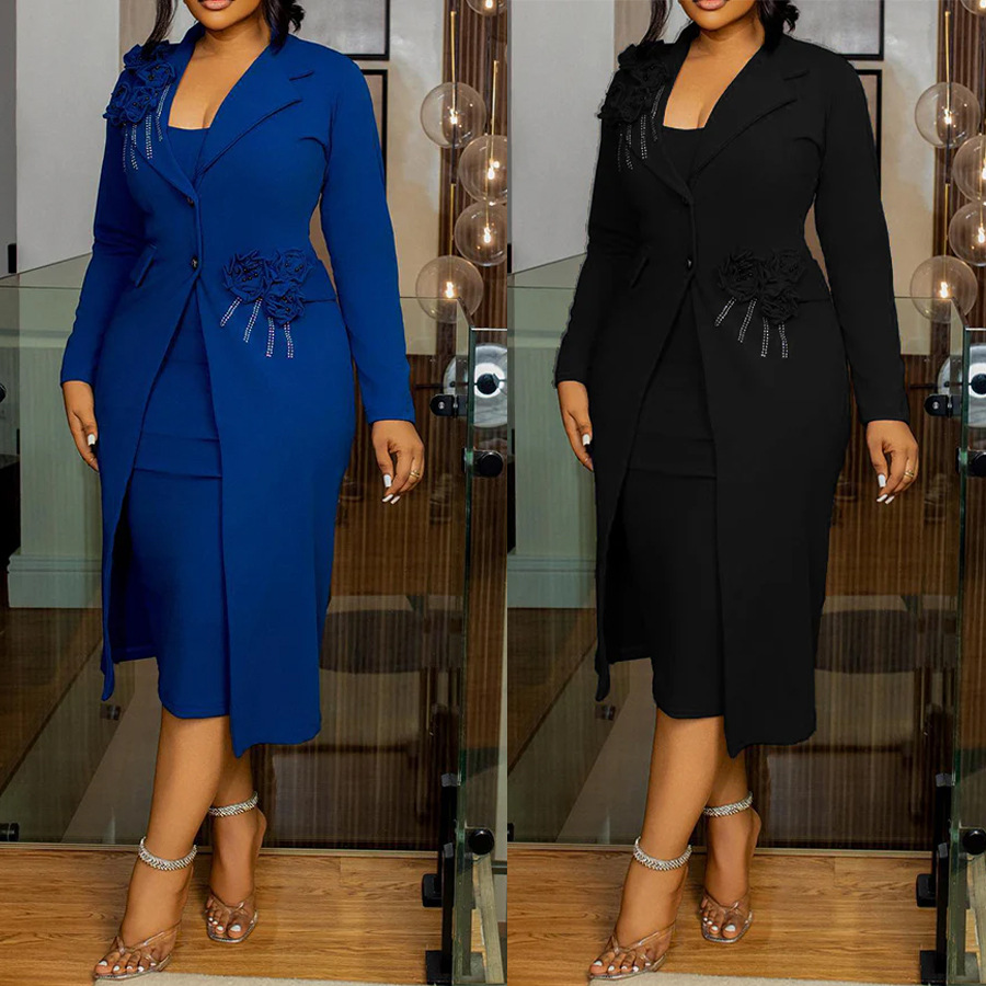 Summer Clothing Linen - Set Gaun Wanita Dua Potong Set