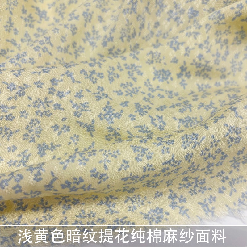 Soft Summer Yellow Clothing - Gaun Kemeja Kain Linen Katun Murni