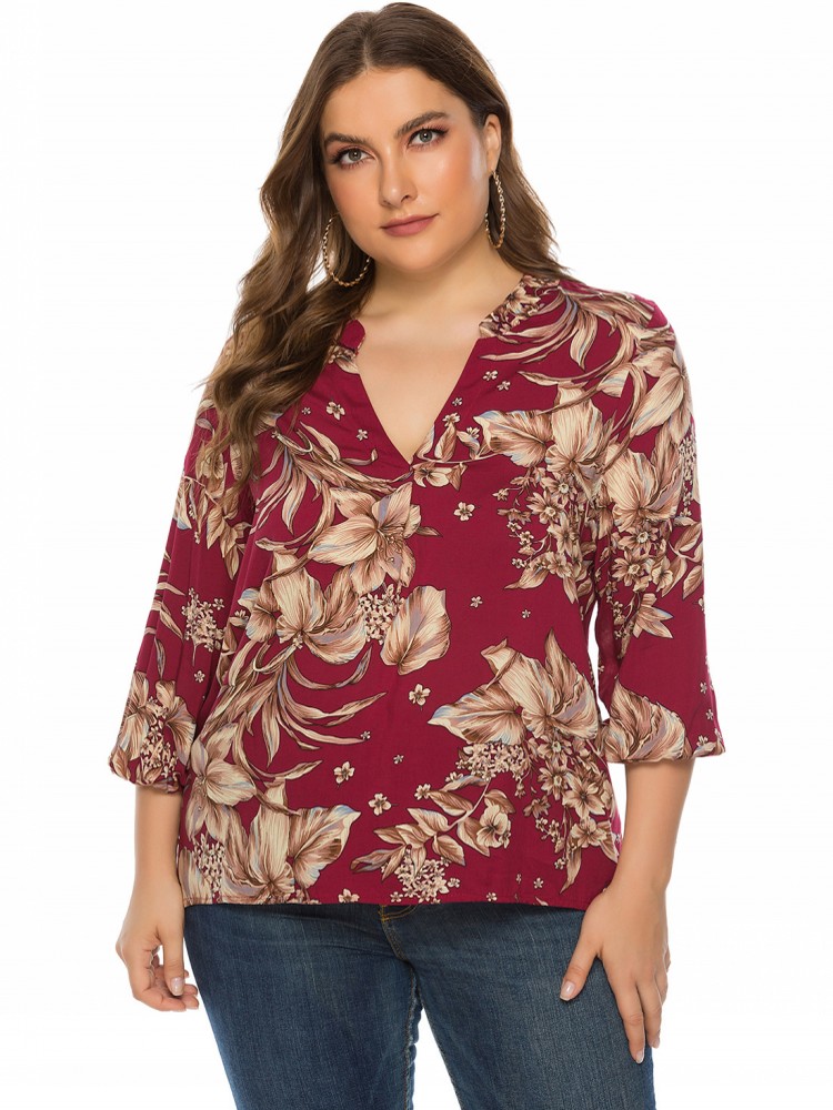 Xl Summer Clothing - Kaus Lengan Panjang Kasual Wanita Ukuran