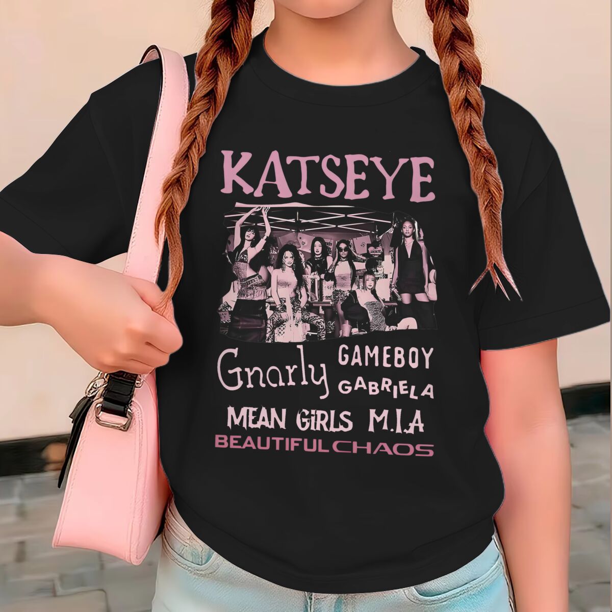 Kaus Gambar Cetak Katseye Popu - Summer Clothing For Teens ulasan dan harga
