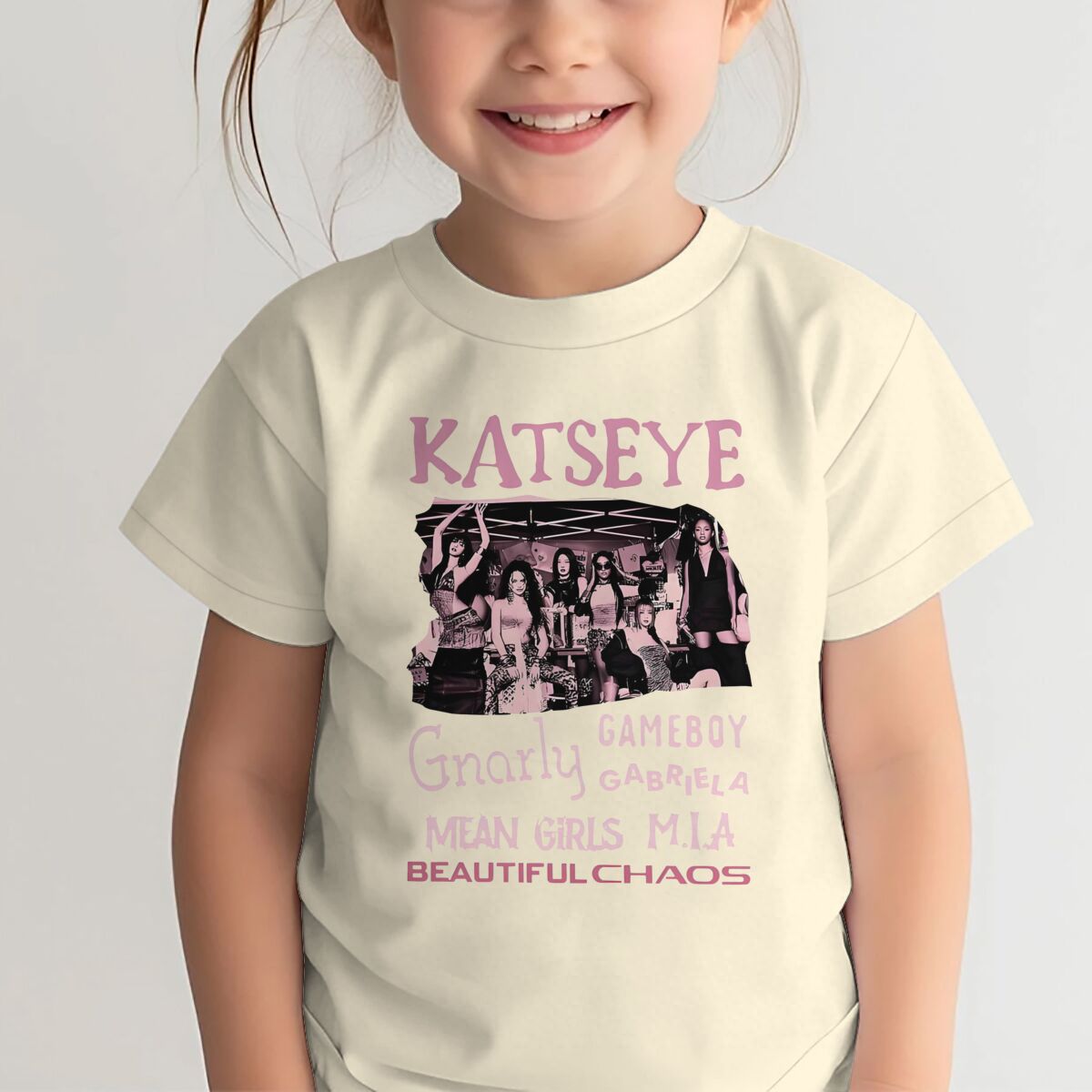 Kaus Gambar Cetak Katseye Popu - Summer Clothing For Teens ulasan dan harga