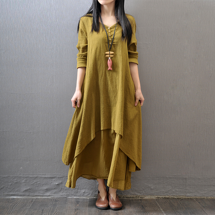 Gaun Wanita India Gaun Maxi Le - Indian Summer Vintage Clothing ulasan dan harga