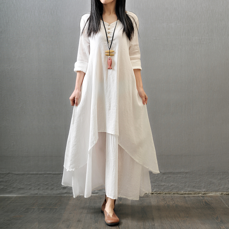 Gaun Wanita India Gaun Maxi Le - Indian Summer Vintage Clothing ulasan dan harga