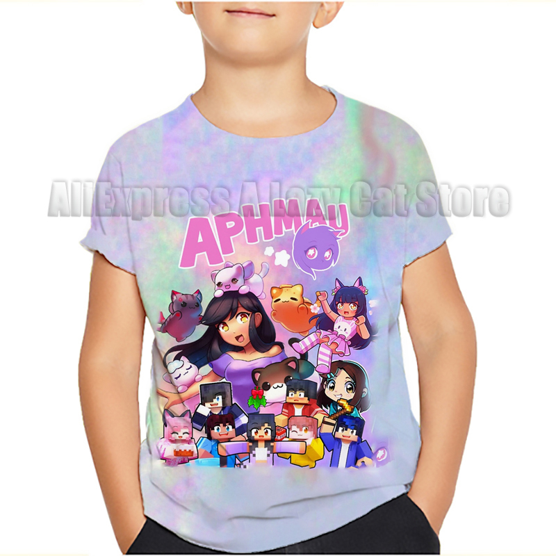 Aphmau kaus kucing anak laki-l - Summer Clothing Toddler ulasan dan harga