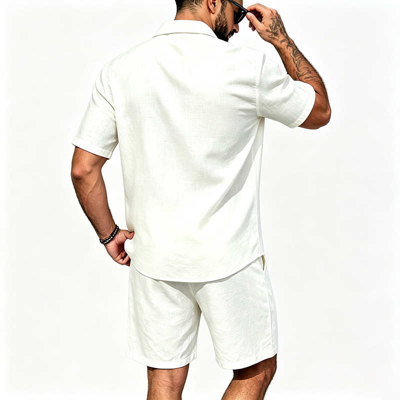 Pakaian Linen Pria Dua Potong  - Summer Clothing Linen ulasan dan harga