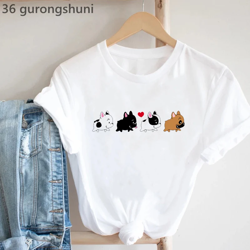 Kaus Gambar Hewan Frenchies In - Summer Clothing In French ulasan dan harga