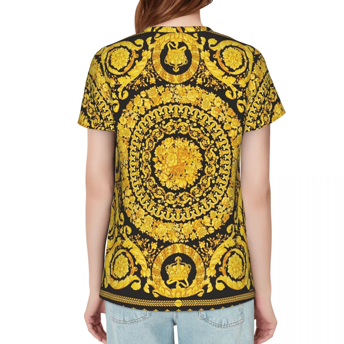 Kaus Barok Medali Emas Dekorat - Summer Clothing For 70 Year Old Woman ulasan dan harga