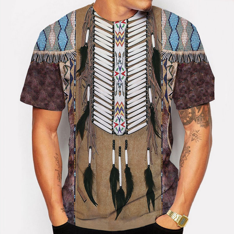 Kaos India Gaya Etnik Cetak 3D - Indian Summer Vintage Clothing ulasan dan harga