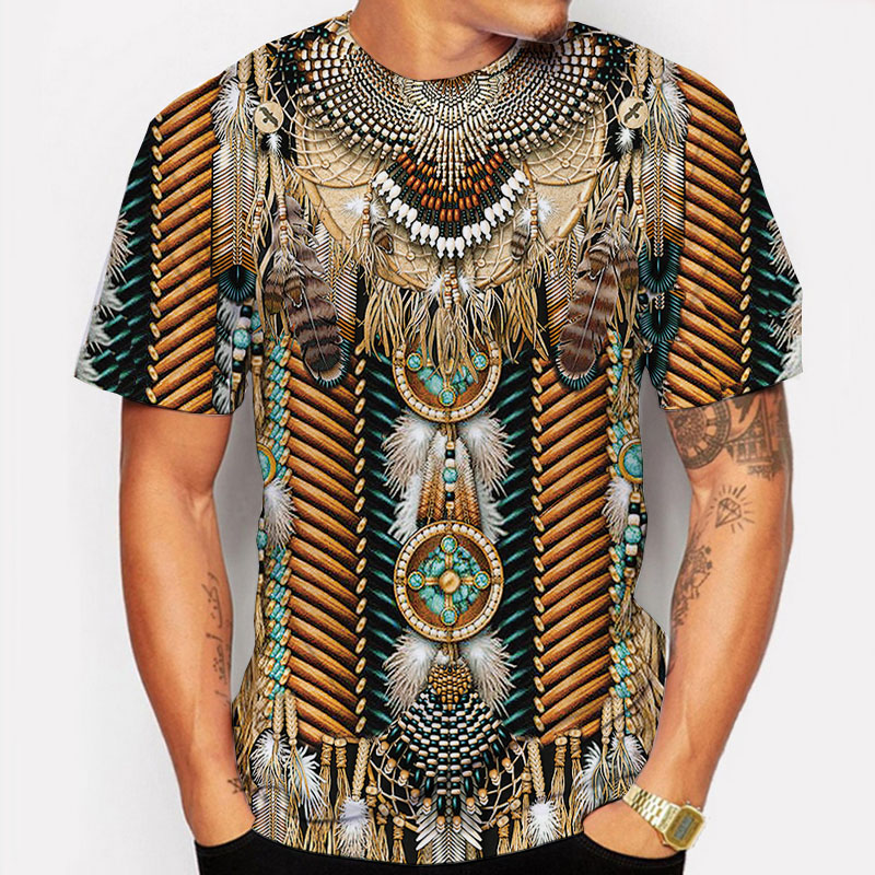 Kaos India Gaya Etnik Cetak 3D - Indian Summer Vintage Clothing ulasan dan harga