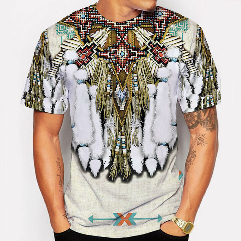 Kaos India Gaya Etnik Cetak 3D - Indian Summer Vintage Clothing ulasan dan harga