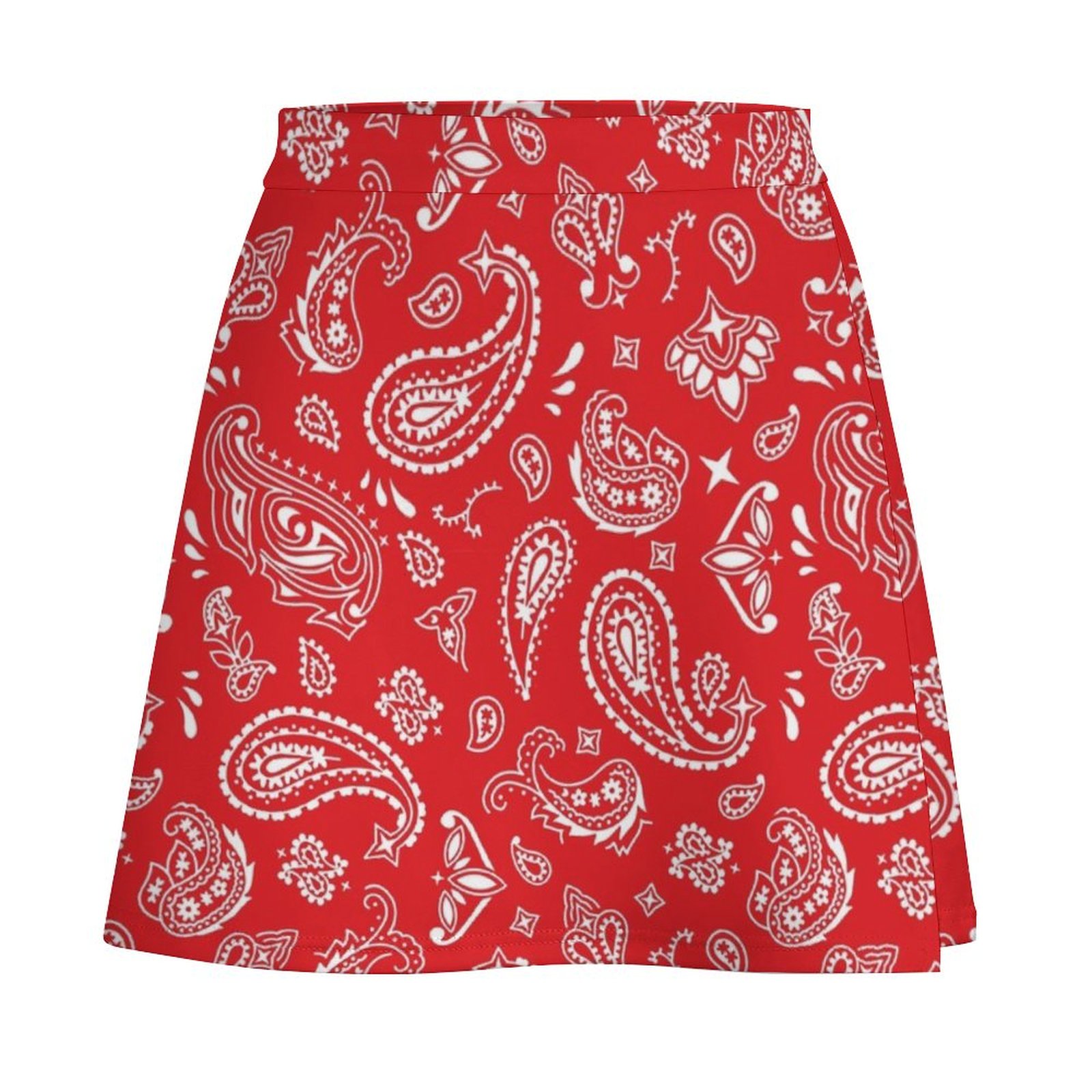 Rok Mini Paisley Putih Merah G - Summer Clothing Online ulasan dan harga