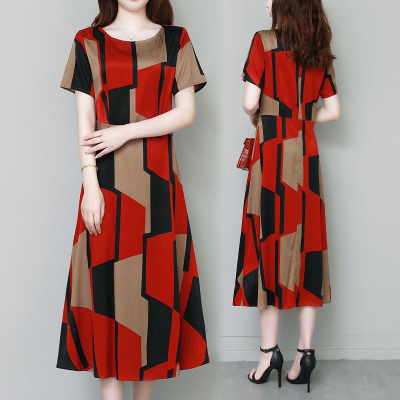 Gaun Midi Motif Bunga Antik Ge - Summer Clothing For 70 Year Old Woman ulasan dan harga