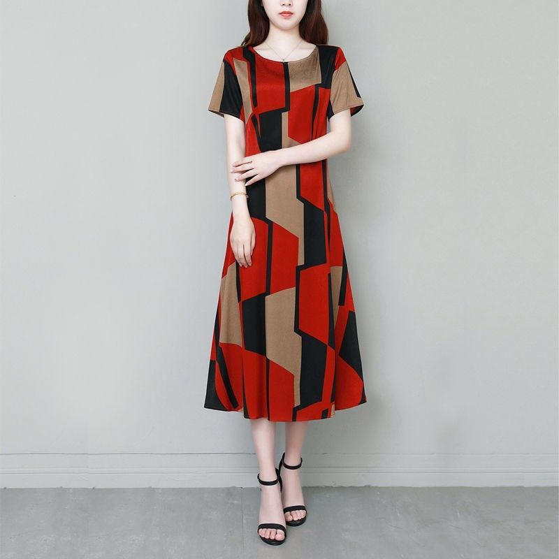 Gaun Midi Motif Bunga Antik Ge - Summer Clothing For 70 Year Old Woman ulasan dan harga