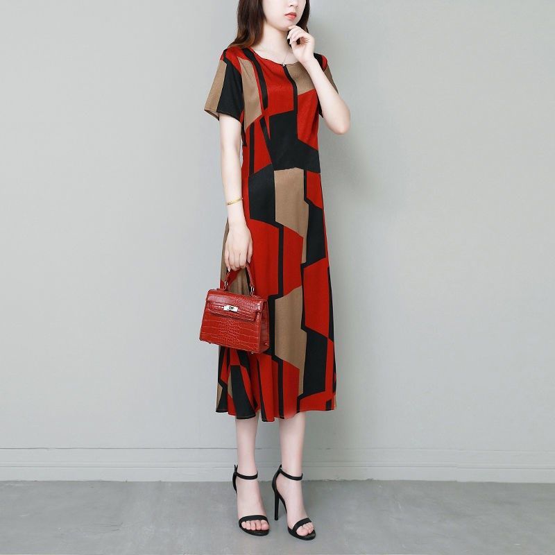 Gaun Midi Motif Bunga Antik Ge - Summer Clothing For 70 Year Old Woman ulasan dan harga