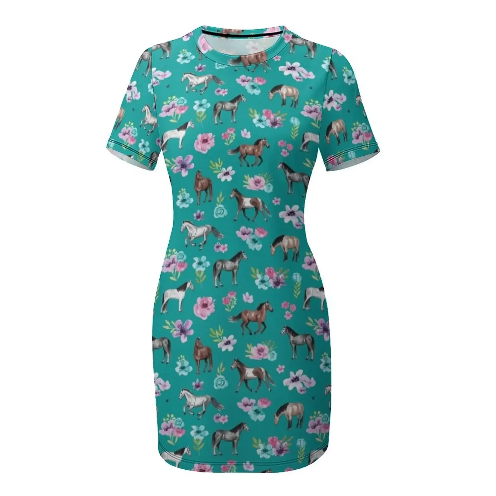 Kuda dan Bunga dengan Motif Te - Summer Clothing Online ulasan dan harga