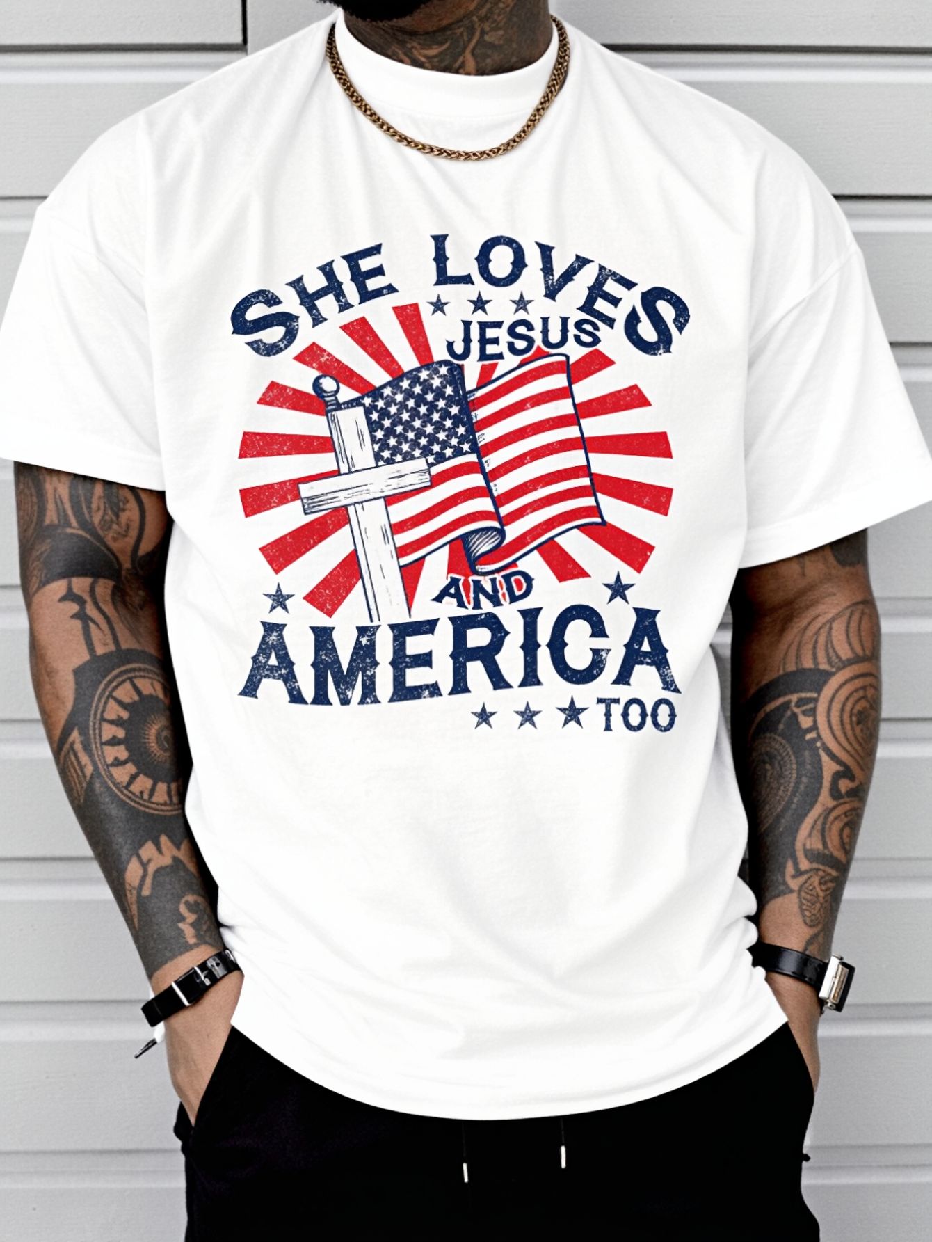 Vintage She Loves Jesus And Am - Summer Clothing Not Shein ulasan dan harga