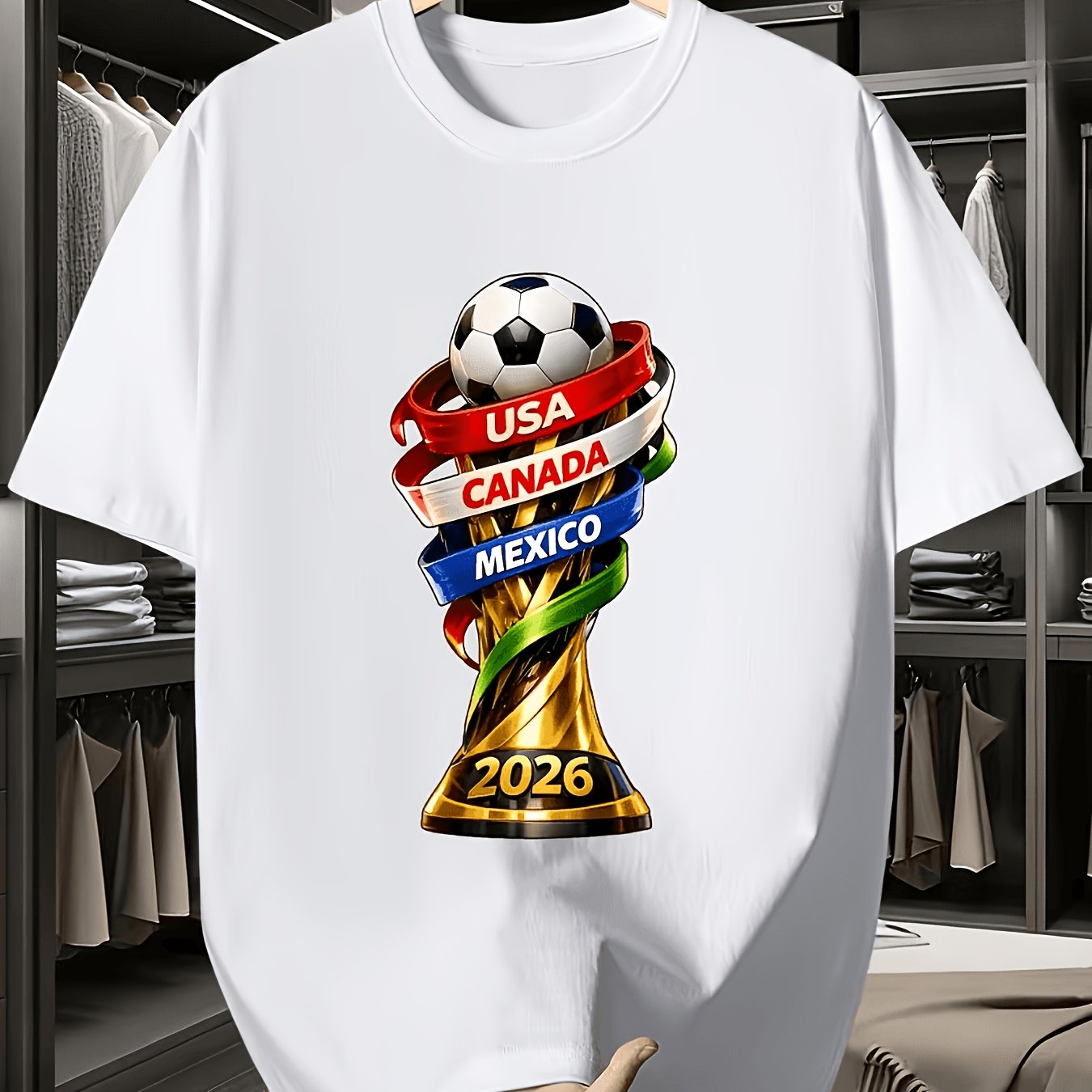 Kaos Cetak Lucu Piala AS Kanad - Summer Clothing Essentials Men ulasan dan harga