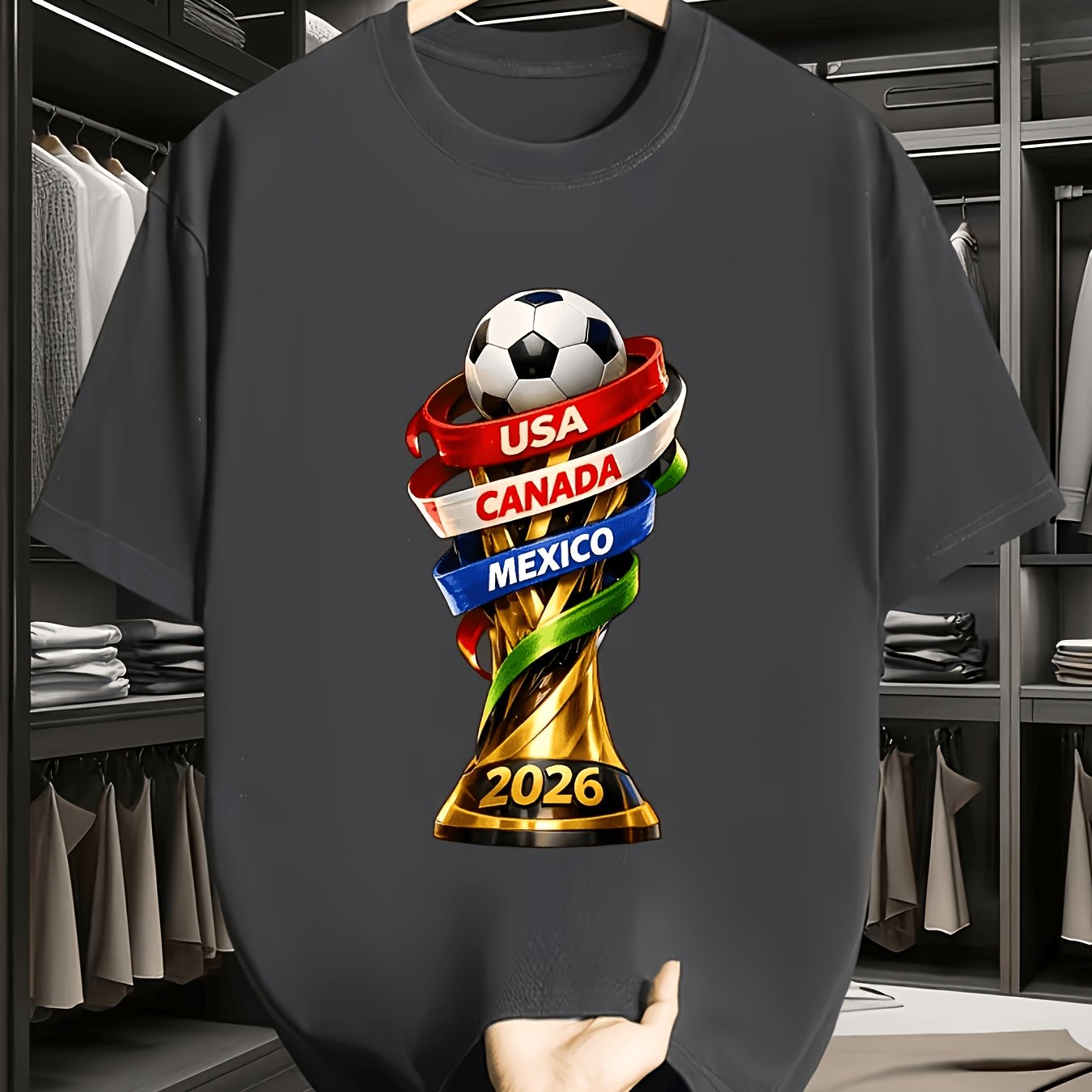 Kaos Cetak Lucu Piala AS Kanad - Summer Clothing Essentials Men ulasan dan harga