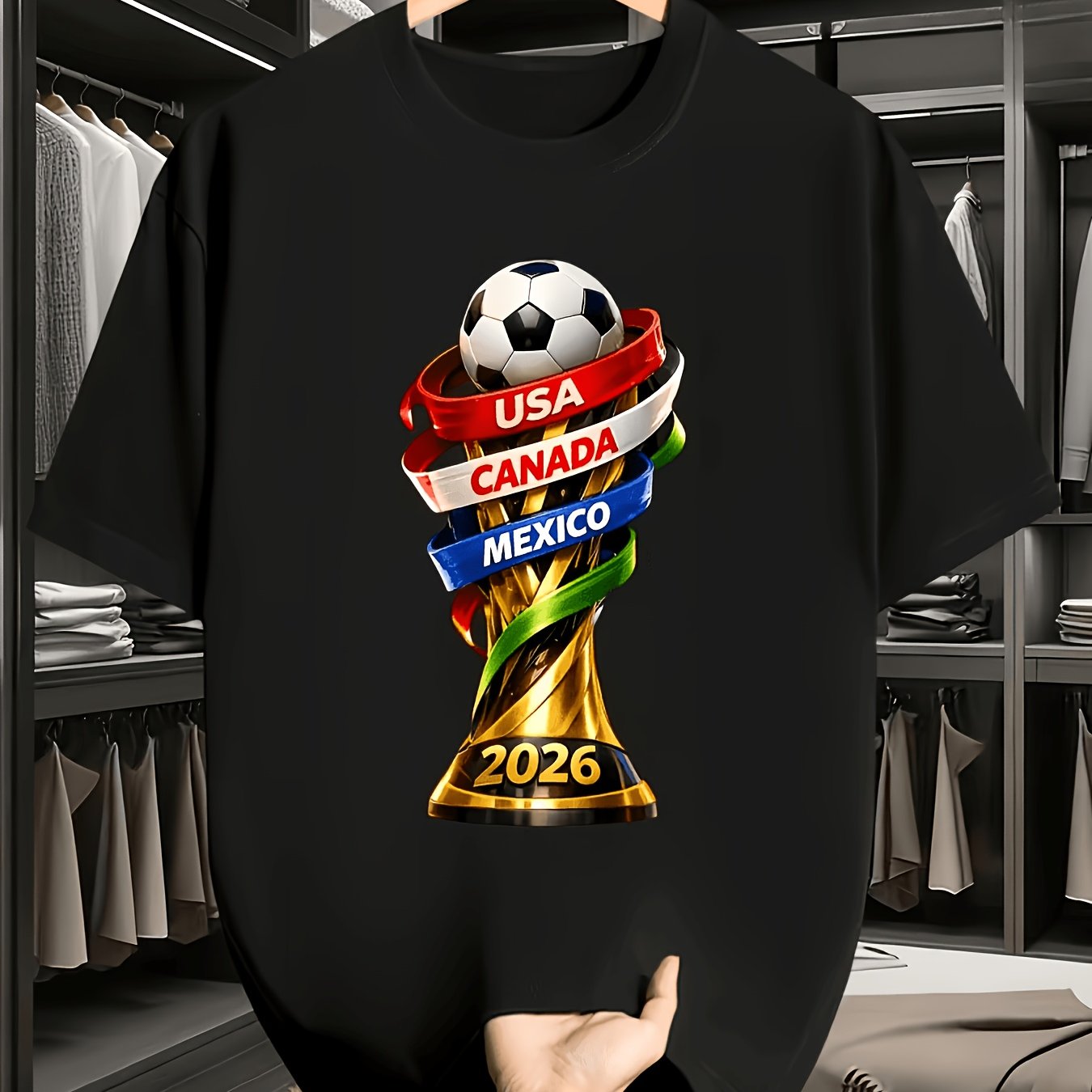 Kaos Cetak Lucu Piala AS Kanad - Summer Clothing Essentials Men ulasan dan harga