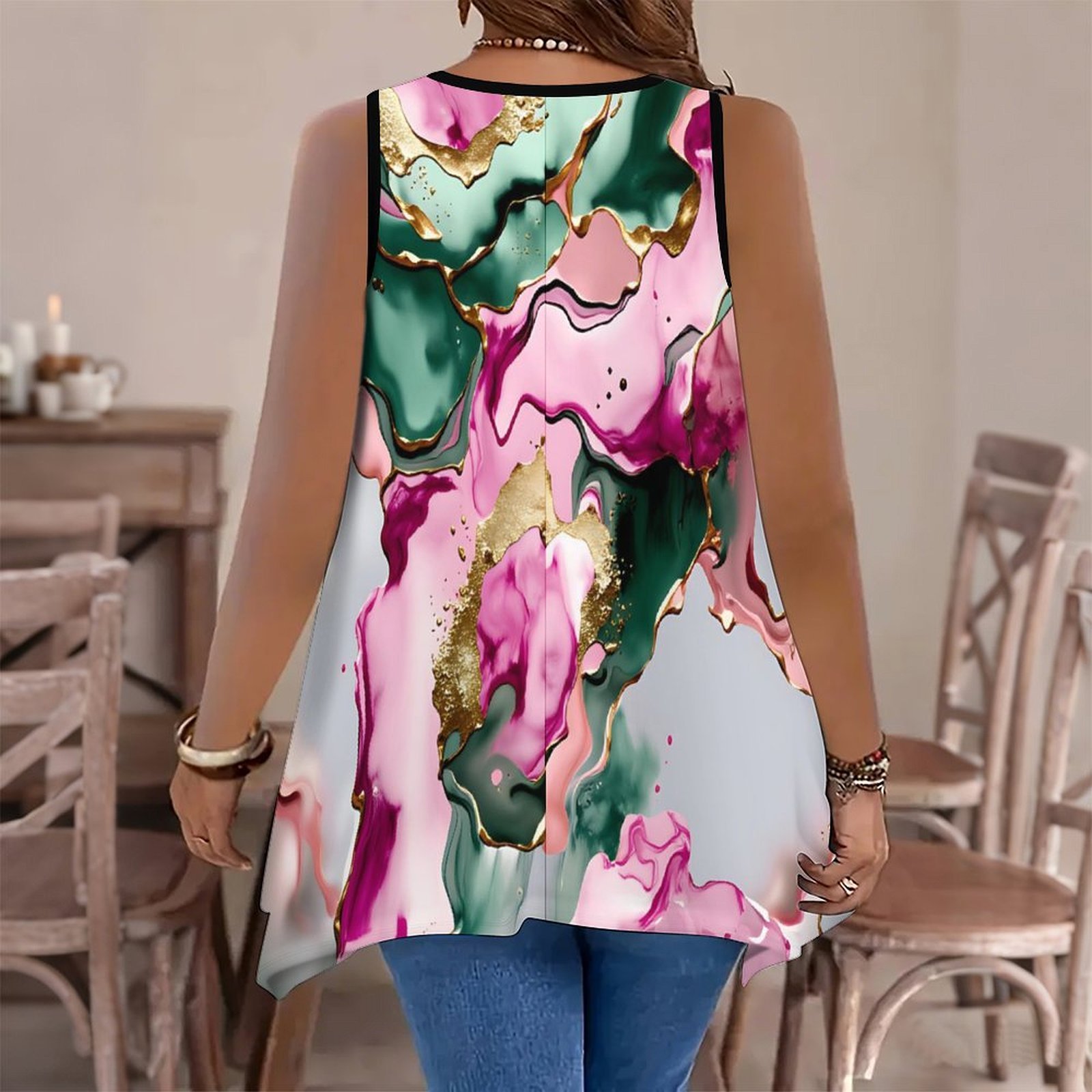Atasan Tanpa Lengan Leher Bula - Summer Clothing In Winter ulasan dan harga