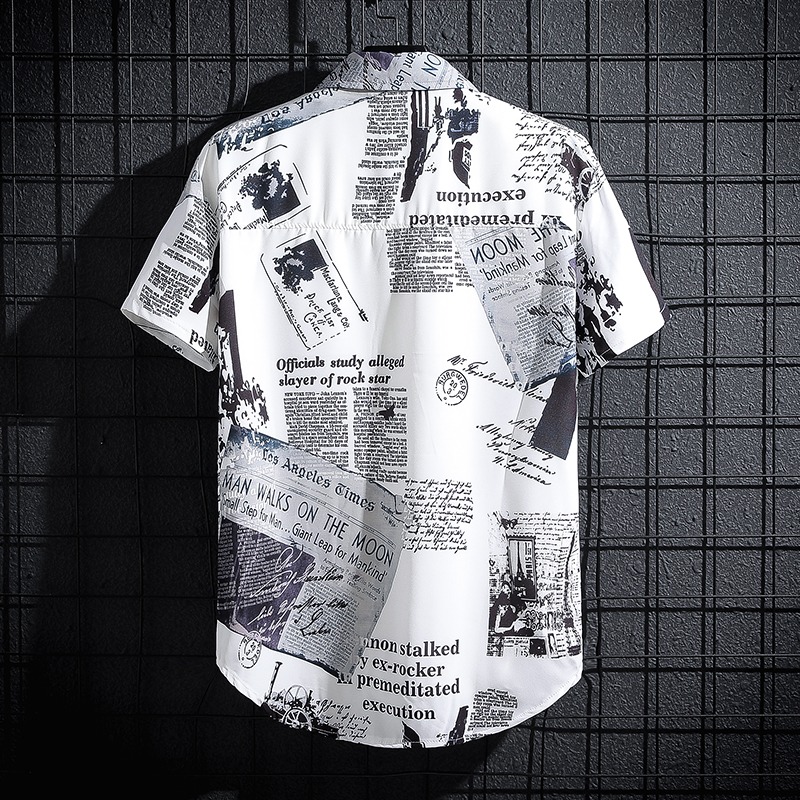 Kemeja Bermotif Koran, Atasan  - Summer Clothing Essentials Men ulasan dan harga