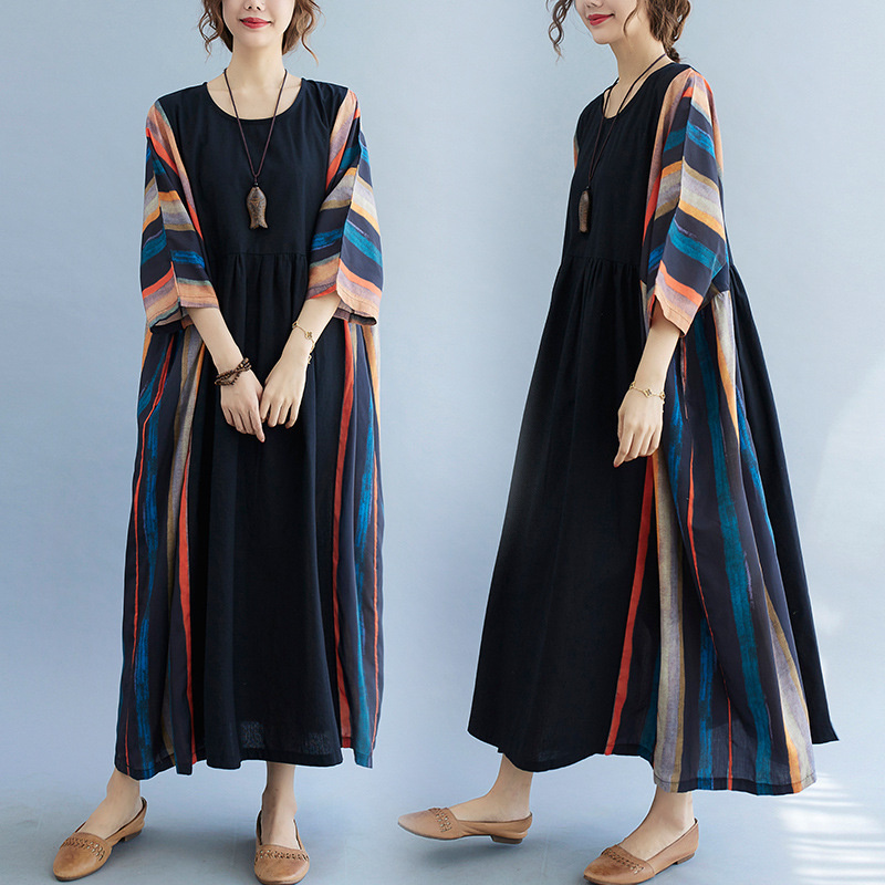 Gaun Pakistan India Gaun Maxi  - Indian Summer Vintage Clothing ulasan dan harga