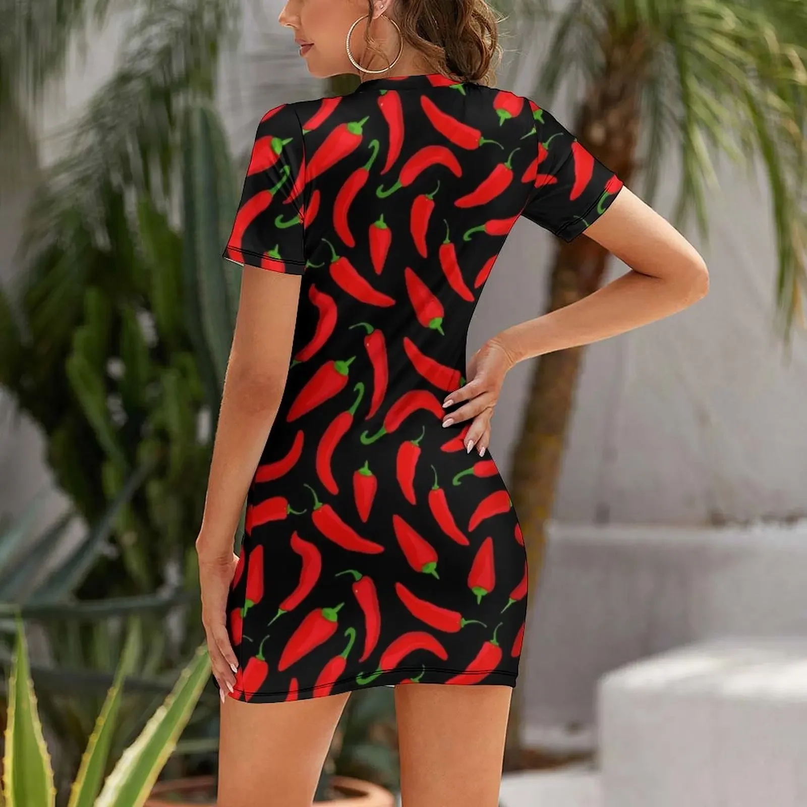 Motif Cabai Merah pada Gaun Le - Summer Clothing Online ulasan dan harga