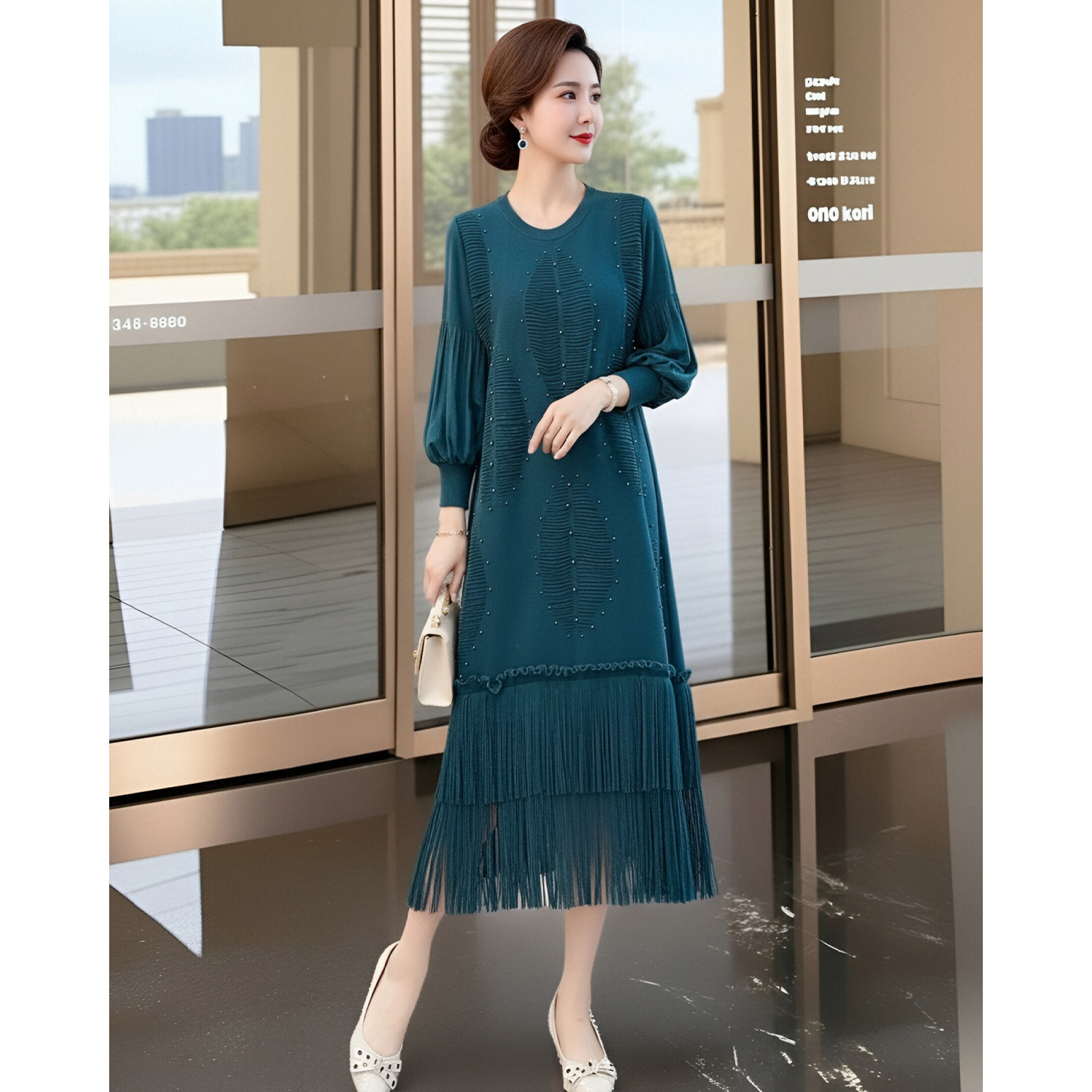Rok Rumbai Gaya Miyake untuk L - Summer Clothing Resort ulasan dan harga