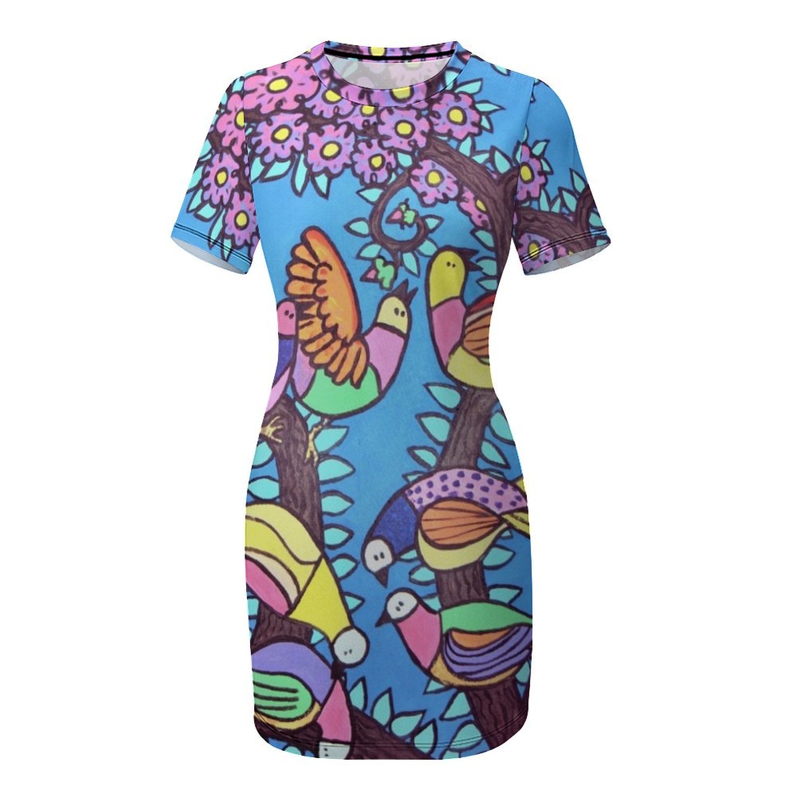 Gaun Birds on a Tree by Stef L - Summer Clothing Online ulasan dan harga