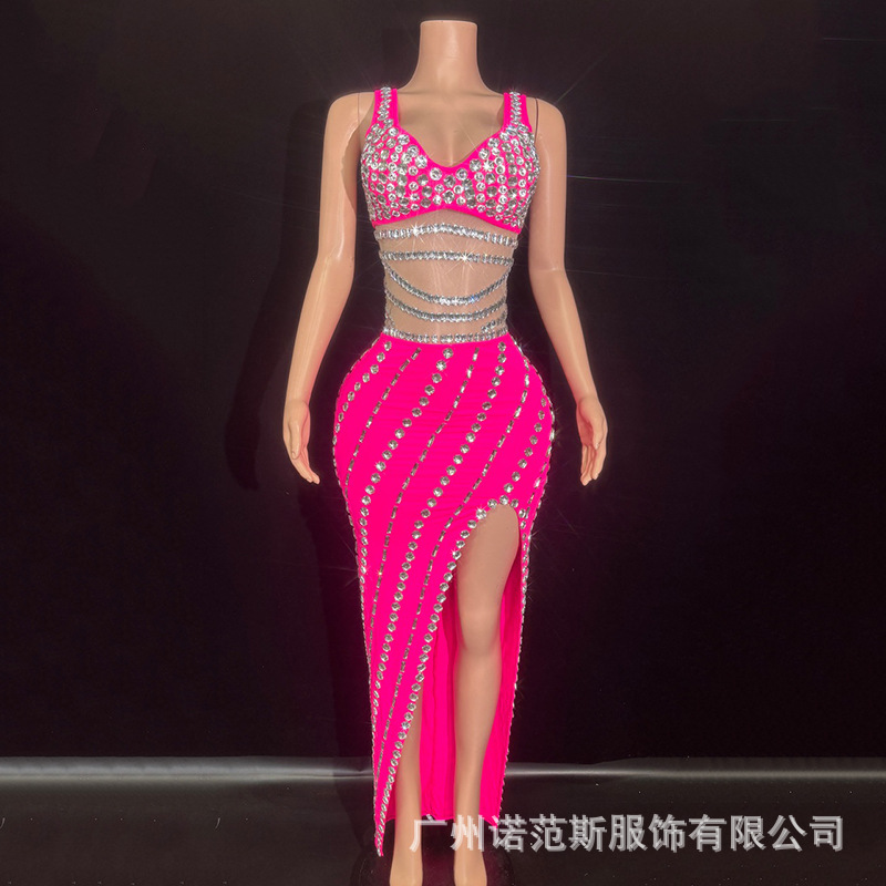 Gaun Suspender Glamor Berlian  - Summer Clothing Resort ulasan dan harga