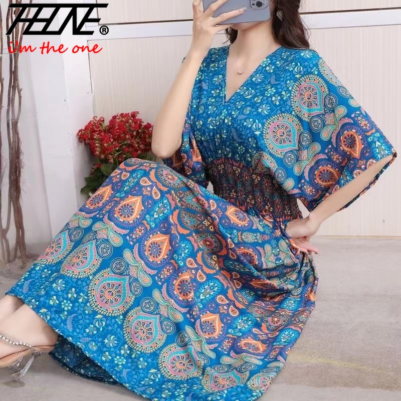 Gaun wanita musim panas 2024 M - Indian Summer Vintage Clothing ulasan dan harga