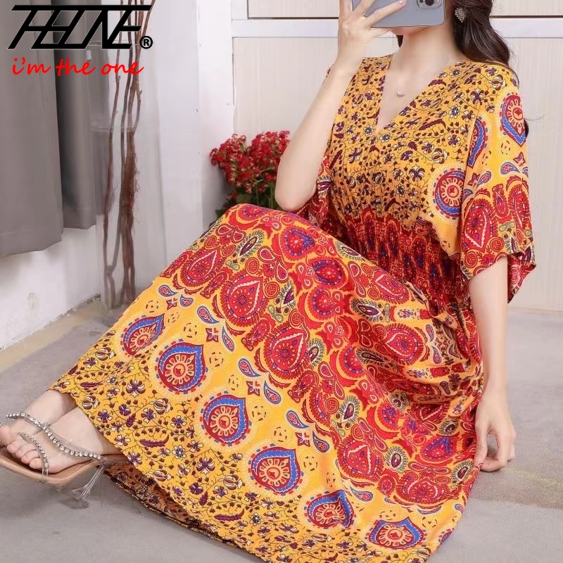 Gaun wanita musim panas 2024 M - Indian Summer Vintage Clothing ulasan dan harga