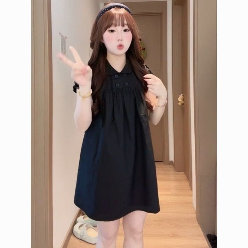 Gaun Kerah Doll Model A-line T - Summer Clothing Looks ulasan dan harga