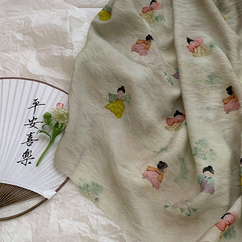 Kain Cetak Lucu untuk DIY Paka - Summer Clothing Fabric ulasan dan harga