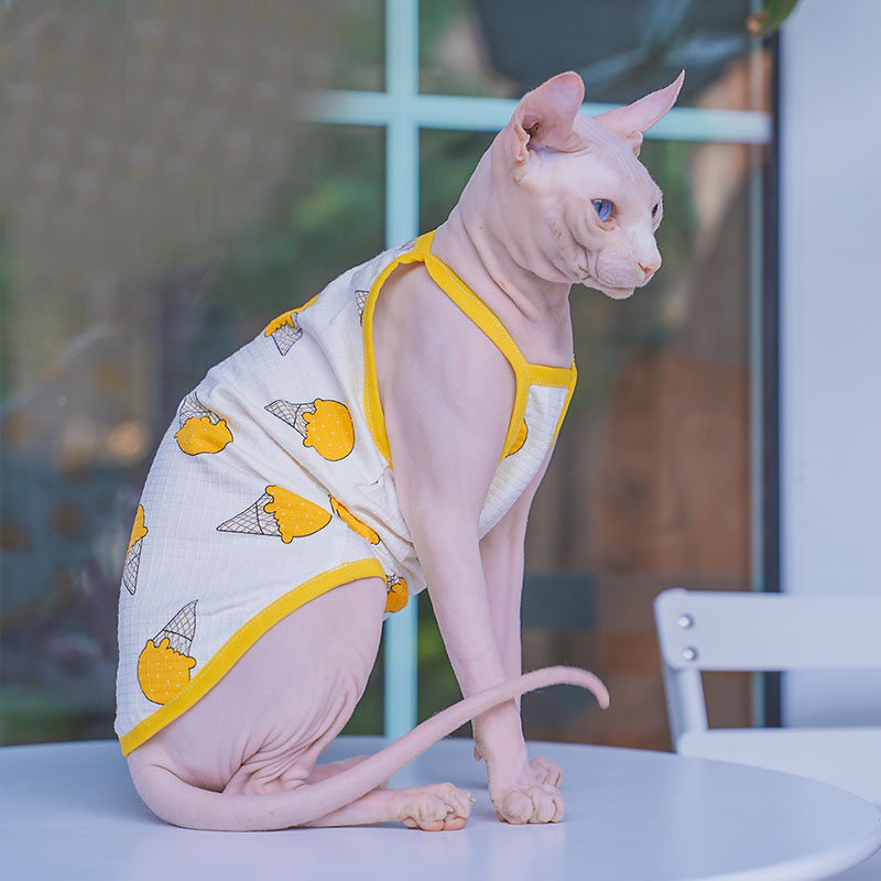 Sphynx pakaian kucing Sphinx r - Soft Summer Yellow Clothing ulasan dan harga